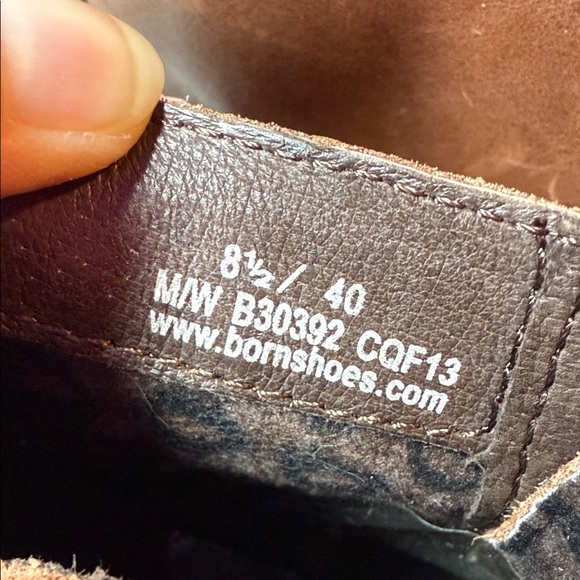 Born Dark Brown Leather Lace Up Moto Boots NWOT SZ 8.5 - Picture 3 of 14